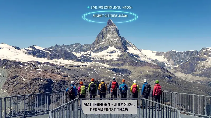 Matterhorn 2026: Nullgradgrenze überschreitet den Gipfel – Permafrost schmilzt